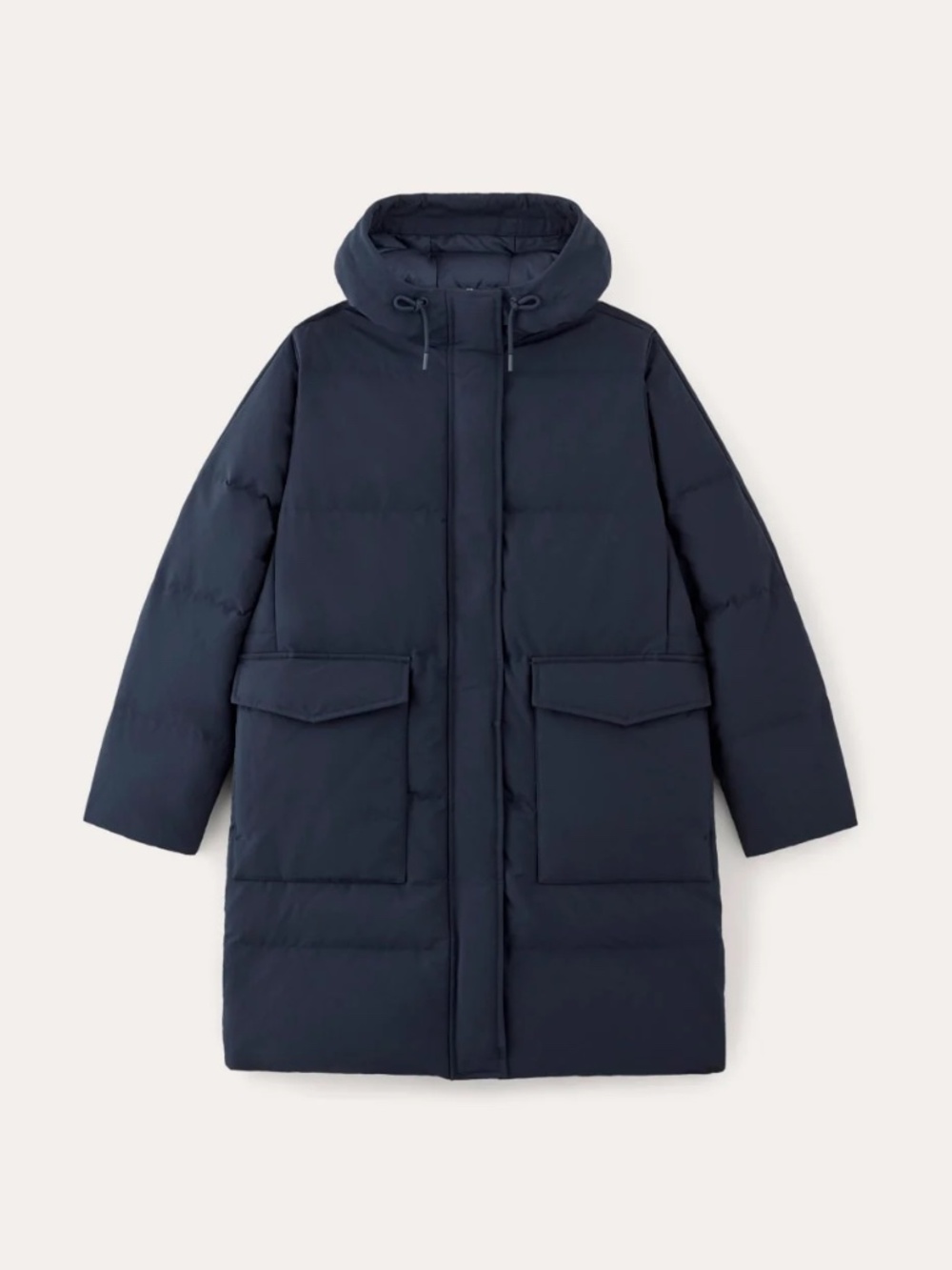 Everlane ReNew Long Puffer - Navy Blue - Medium - NEW WITH TAGS